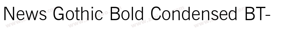 News Gothic Bold Condensed BT字体转换